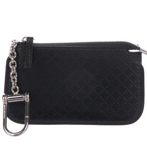 Gucci Diamante Black Leather Key Pouch